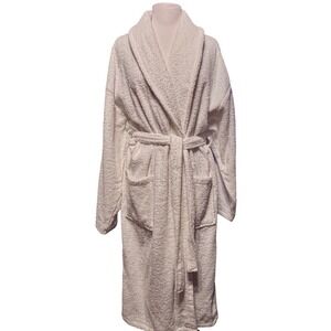 Linum Home Textile Bathrobe Women L/XL White Excellent Turkish Cotton Shawl Robe